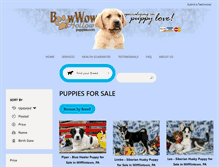 Tablet Screenshot of bowwowhollowpuppies.com